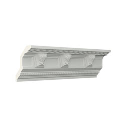 Ekena Millwork - MLD05X07X08AR - Endurathane Arianna Crown Moulding, 4 3/4"H x 6 5/8"P x 8 1/4"F x 96"L, Factory Primed