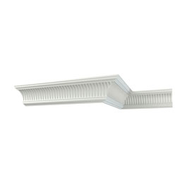 Ekena Millwork - MLD05X05X07EL - Endurathane Elizabeth Crown Moulding, 4 1/2"H x 4 3/4"P x 6 5/8"F x 96"L, Factory Primed