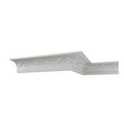 Ekena Millwork - MLD07X07X10NO - Endurathane Noelle Crown Moulding, 7"H x 7"P x 10"F x 96"L, Factory Primed