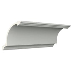 Ekena Millwork - MLD11X11X15AR - Endurathane Aria Crown Moulding, 11"H x 10 5/8"P x 15 3/8"F x 96"L, Factory Primed