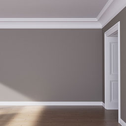 Ekena Millwork - MLD11X11X15AR - Endurathane Aria Crown Moulding, 11"H x 10 5/8"P x 15 3/8"F x 96"L, Factory Primed