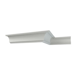 Ekena Millwork - MLD11X11X15AR - Endurathane Aria Crown Moulding, 11"H x 10 5/8"P x 15 3/8"F x 96"L, Factory Primed