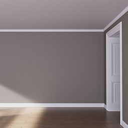 Ekena Millwork - MLD02X02X03NO - Endurathane Nora Crown Moulding, 2 3/8"H x 1 5/8"P x 2 7/8"F x 96"L, Factory Primed