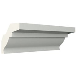 Ekena Millwork - MLD02X02X03EM - Endurathane Emery Crown Moulding, 2 1/8"H x 2"P x 3"F x 94 1/2"L, Factory Primed