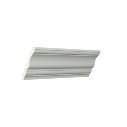 Ekena Millwork - MLD04X03X05AL - Endurathane Alicia Crown Moulding, 4"H x 2 1/2"P x 4 5/8"F x 96"L, Factory Primed