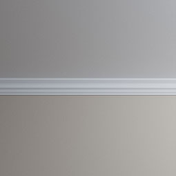 Ekena Millwork - MLD04X03X05AL - Endurathane Alicia Crown Moulding, 4"H x 2 1/2"P x 4 5/8"F x 96"L, Factory Primed