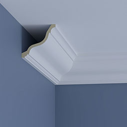 Ekena Millwork - MLD06X06X08NA - Endurathane Nancy Crown Moulding, 5 3/4"H x 6"P x 8 1/4"F x 96"L, Factory Primed