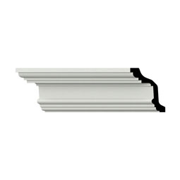 Ekena Millwork - MLD04X03X05RA - Endurathane Rayne Crown Moulding, 3 1/2"H x 2 5/8"P x 4 1/2"F x 96"L, Factory Primed