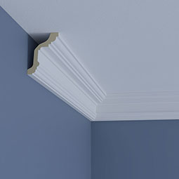 Ekena Millwork - MLD04X03X05RA - Endurathane Rayne Crown Moulding, 3 1/2"H x 2 5/8"P x 4 1/2"F x 96"L, Factory Primed