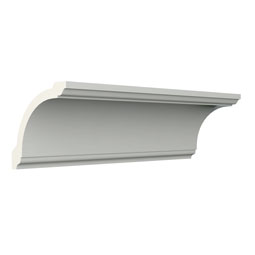 Ekena Millwork - MLD03X03X04WE - Endurathane Wesley Crown Moulding, 2 7/8"H x 3"P x 4 1/8"F x 96"L, Factory Primed