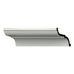 Ekena Millwork - MLD08X05X10DE - Endurathane Denisse Crown Moulding, 8 1/4"H x 5"P x 9 5/8"F x 96"L, Factory Primed