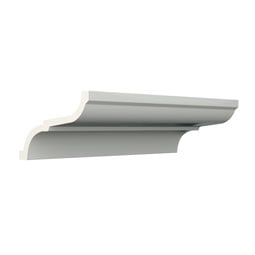 Ekena Millwork - MLD08X05X10DE - Endurathane Denisse Crown Moulding, 8 1/4"H x 5"P x 9 5/8"F x 96"L, Factory Primed
