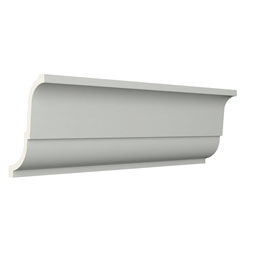 Ekena Millwork - MLD08X06X10IR - Endurathane Iris Crown Moulding, 7 1/2"H x 6 1/4"P x 9 3/4"F x 96"L, Factory Primed