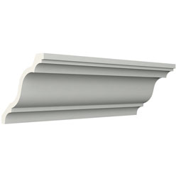 Ekena Millwork - MLD06X06X09EM - Endurathane Emma Crown Moulding, 6 1/4"H x 6 3/8"P x 9"F x 96"L, Factory Primed