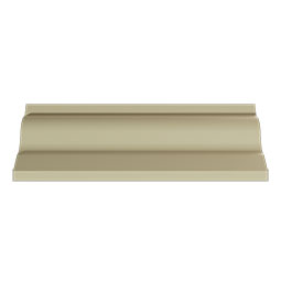 Ekena Millwork - MLD06X06X09EM - Endurathane Emma Crown Moulding, 6 1/4"H x 6 3/8"P x 9"F x 96"L, Factory Primed