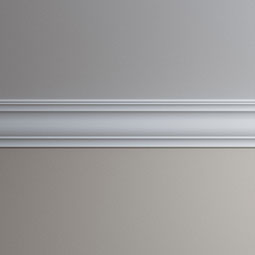 Ekena Millwork - MLD06X06X09EM - Endurathane Emma Crown Moulding, 6 1/4"H x 6 3/8"P x 9"F x 96"L, Factory Primed