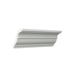 Ekena Millwork - MLD03X03X04EN - Endurathane Enzo Crown Moulding, 3 1/8"H x 2 1/2"P x 4"F x 96"L, Factory Primed