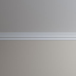 Ekena Millwork - MLD03X03X05CO - Endurathane Cooper Crown Moulding, 3 3/8"H x 3 3/8"P x 4 7/8"F x 96"L, Factory Primed