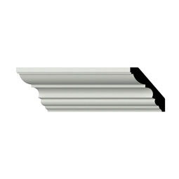 Ekena Millwork - MLD04X03X05SH - Endurathane Shia Crown Moulding, 3 1/2"H x 2 7/8"P x 4 1/2"F x 94 1/2"L, Factory Primed
