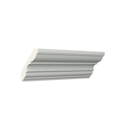 Ekena Millwork - MLD04X03X05SH - Endurathane Shia Crown Moulding, 3 1/2"H x 2 7/8"P x 4 1/2"F x 94 1/2"L, Factory Primed