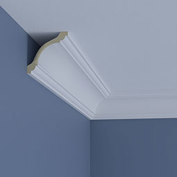 Ekena Millwork - MLD04X04X05MA - Endurathane Maisie Crown Moulding, 3 1/2"H x 3 1/2"P x 5"F x 96"L, Factory Primed