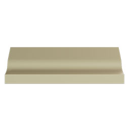 Ekena Millwork - MLD02X02X03LU - Endurathane Luna Crown Moulding, 2 3/8"H x 2 3/8"P x 3 3/8"F x 94 1/2"L, Factory Primed