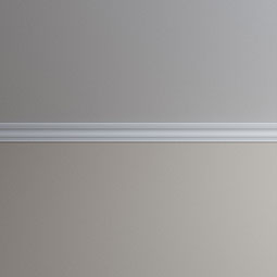 Ekena Millwork - MLD02X02X03LU - Endurathane Luna Crown Moulding, 2 3/8"H x 2 3/8"P x 3 3/8"F x 94 1/2"L, Factory Primed