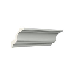 Ekena Millwork - MLD04X04X06GI - Endurathane Gigi Crown Moulding, 4"H x 4"P x 5 3/4"F x 94 1/2"L, Factory Primed