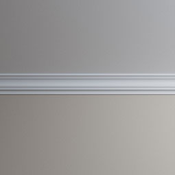Ekena Millwork - MLD04X04X06GI - Endurathane Gigi Crown Moulding, 4"H x 4"P x 5 3/4"F x 94 1/2"L, Factory Primed