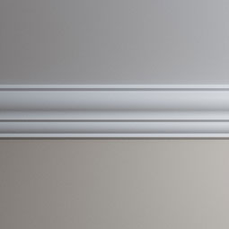 Ekena Millwork - MLD08X08X11OW - Endurathane Owen Crown Moulding, 7 7/8"H x 7 7/8"P x 11 1/8"F x 96"L, Factory Primed