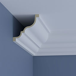 Ekena Millwork - MLD08X08X11OW - Endurathane Owen Crown Moulding, 7 7/8"H x 7 7/8"P x 11 1/8"F x 96"L, Factory Primed