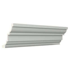 Ekena Millwork - MLD10X08X13HE - Endurathane Henry Crown Moulding, 9 7/8"H x 7 7/8"P x 12 5/8"F x 96"L, Factory Primed
