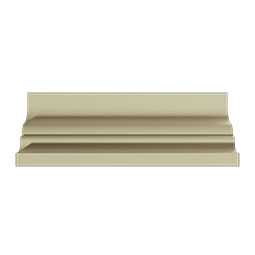 Ekena Millwork - MLD06X06X08TE - Endurathane Tessa Crown Moulding, 6"H x 6"P x 8 3/8"F x 96"L, Factory Primed