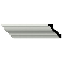 Ekena Millwork - MLD02X02X02VA - Endurathane Valerie Crown Moulding, 1 3/4"H x 1 5/8"P x 2 3/8"F x 96"L, Factory Primed