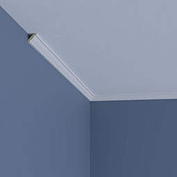 Ekena Millwork - MLD01X01X01SK - Endurathane Skylar Crown Moulding, 3/4"H x 3/4"P x 1 1/8"F x 96"L, Factory Primed