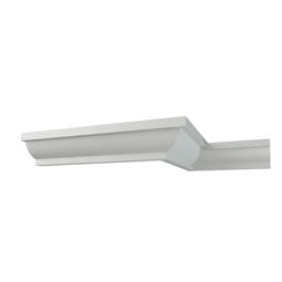 Ekena Millwork - MLD01X01X01SK - Endurathane Skylar Crown Moulding, 3/4"H x 3/4"P x 1 1/8"F x 96"L, Factory Primed