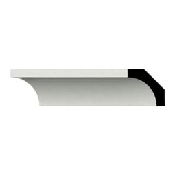 Ekena Millwork - SAMPLE-MLD01X01X01DA - SAMPLE - Endurathane Dante Crown Moulding, 7/8"H x 7/8"P x 1 1/8"F x 12"L, Factory Primed
