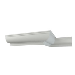 Ekena Millwork - MLD04X04X06EN - Endurathane Enoch Crown Moulding, 4 1/8"H x 4"P x 5 5/8"F x 96"L, Factory Primed