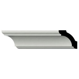 Ekena Millwork - MLD02X02X02NO - Endurathane Nolan Crown Moulding, 1 5/8"H x 1 5/8"P x 2 1/8"F x 96"L, Factory Primed