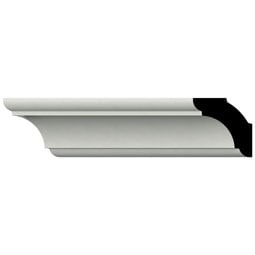 Ekena Millwork - MLD01X01X02MO - Endurathane Morris Crown Moulding, 1"H x 1"P x 1 1/2"F x 96"L, Factory Primed