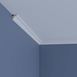 Ekena Millwork - MLD01X01X02MO - Endurathane Morris Crown Moulding, 1"H x 1"P x 1 1/2"F x 96"L, Factory Primed