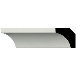 Ekena Millwork - SAMPLE-MLD01X01X01FI - SAMPLE - Endurathane Finley Crown Moulding, 5/8"H x 5/8"P x 1"F x 12"L, Factory Primed