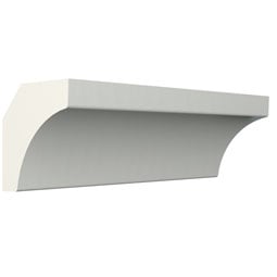 Ekena Millwork - SAMPLE-MLD01X01X01FI - SAMPLE - Endurathane Finley Crown Moulding, 5/8"H x 5/8"P x 1"F x 12"L, Factory Primed