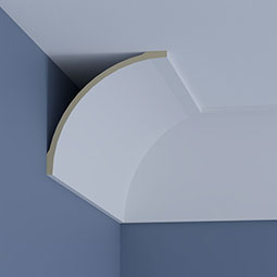 Ekena Millwork - MLD10X10X14FA - Endurathane Faith Crown Moulding, 9 7/8"H x 9 7/8"P x 14"F x 48"L, Factory Primed