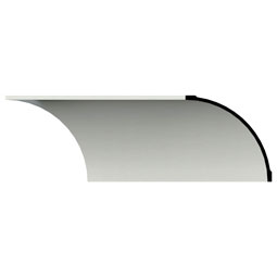 Ekena Millwork - MLD12X12X17HE - Endurathane Hetty Crown Moulding, 11 3/4"H x 11 3/4"P x 16 5/8"F x 94 1/2"L, Factory Primed