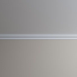 Ekena Millwork - MLD02X02X03IS - Endurathane Isabel Crown Moulding, 2 3/8"H x 2 3/8"P x 3 3/8"F x 96"L, Factory Primed