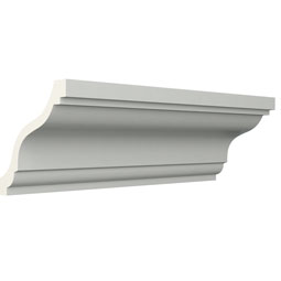Ekena Millwork - MLD03X03X05JU - Endurathane June Crown Moulding, 3 1/8"H x 3 1/8"P x 4 1/2"F x 96"L, Factory Primed