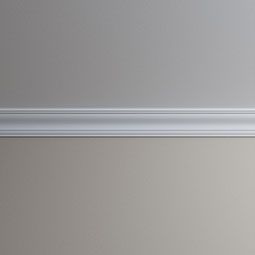 Ekena Millwork - MLD03X03X05JU - Endurathane June Crown Moulding, 3 1/8"H x 3 1/8"P x 4 1/2"F x 96"L, Factory Primed
