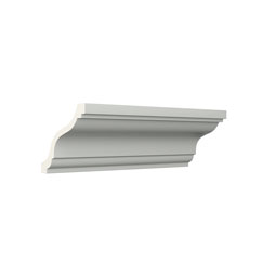 Ekena Millwork - MLD04X04X05JU - Endurathane June Crown Moulding, 4"H x 4"P x 5 1/4"F x 94 1/2"L, Factory Primed