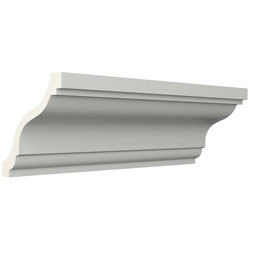 Ekena Millwork - MLD05X05X06JU - Endurathane June Crown Moulding, 4 3/4"H x 4 3/4"P x 6 1/4"F x 94 1/2"L, Factory Primed